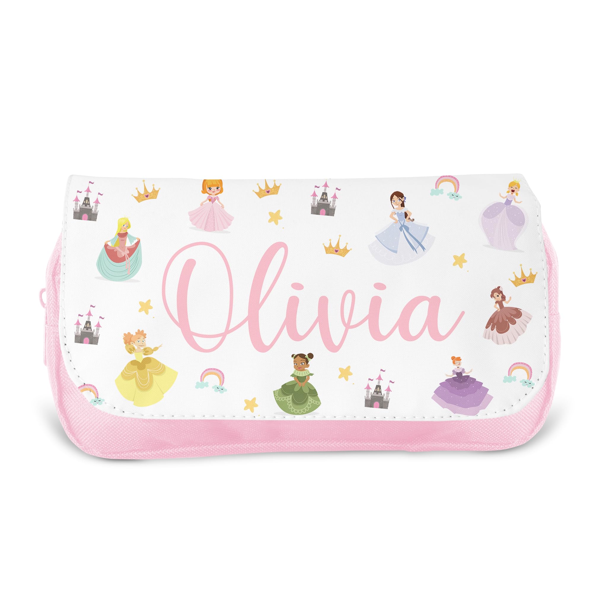 Personalised Children’s Pencil Case | Pencil Case for Girls, Pencil Case for Boys - Back to School | Custom Kids Pencil Case, School Pencil Case (Princesses) — image 1