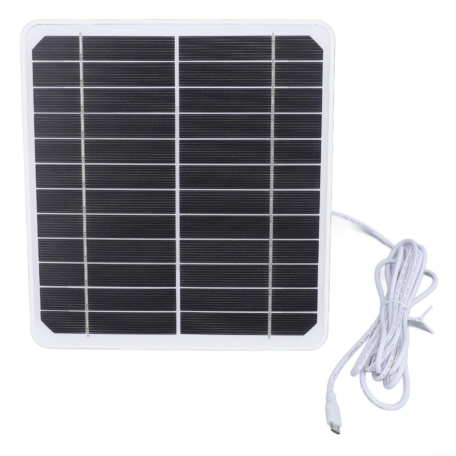 Caricatore per pannello solare, 20 W, 5 V, alimentatore fotovoltaico monocristallino, con staffa regolabile a 360°, impermeabile IP66, per telecamera di sicurezza esterna per USB/Type-C e per