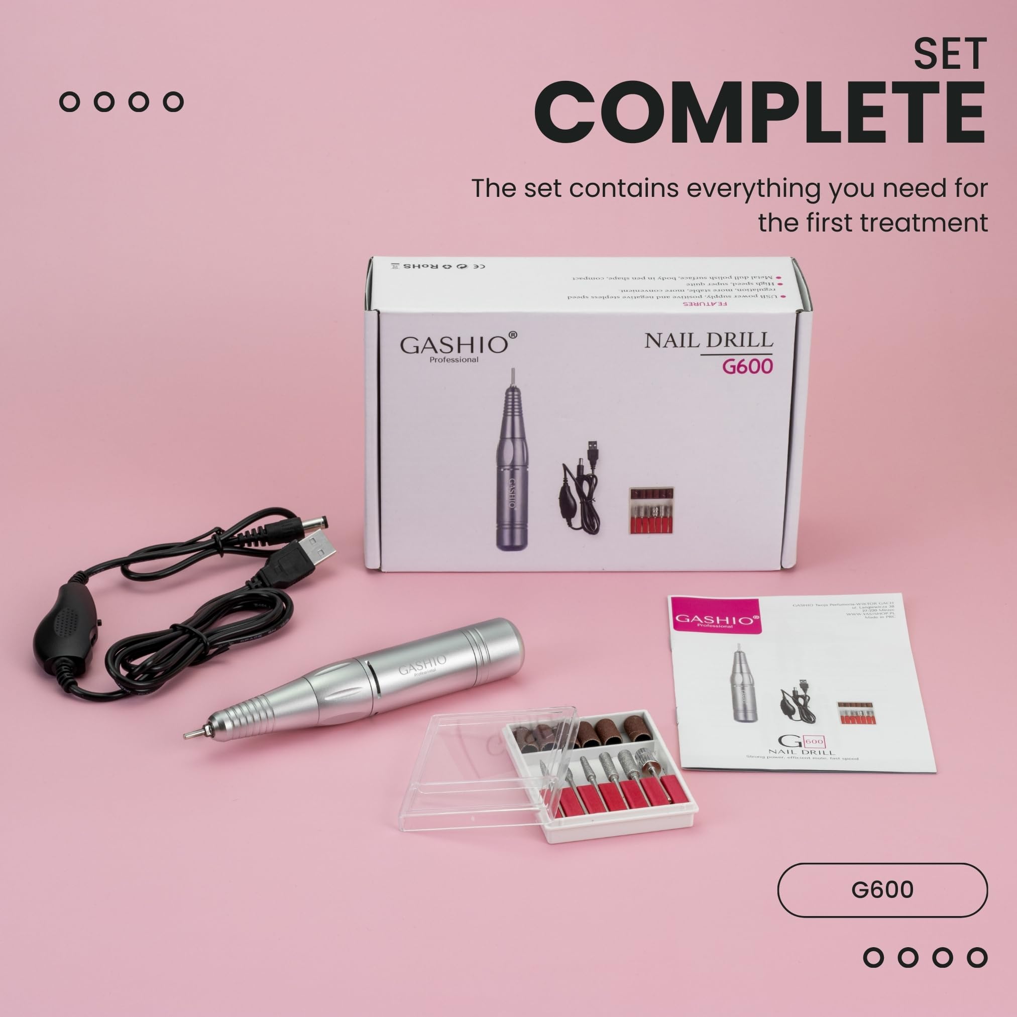Maniküre Set Elektrisch | Nail Drill Mini | Nagelfeile Elektrische | Nagelfräser für Gelnägel | Nagelmaschine Für nägel | Nagelschleifer 30,000u/MIN | Nagelfeile Gelnägel | Fräser für Gelnägel
