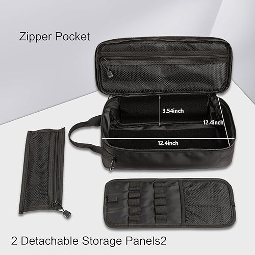 Miniatura 4 de Pequeña bolsa de herramientas táctica con clip de anillo en D, organizador portátil de bolsa de almacenamiento EDC con múltiples bolsillos y bolsa