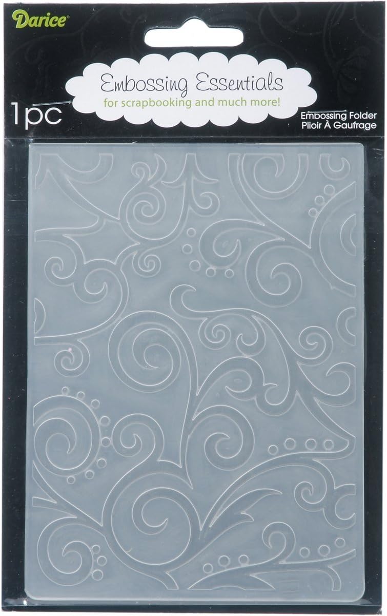 Embossing Folder Scroll Background 4.25 X 5.75 Inches