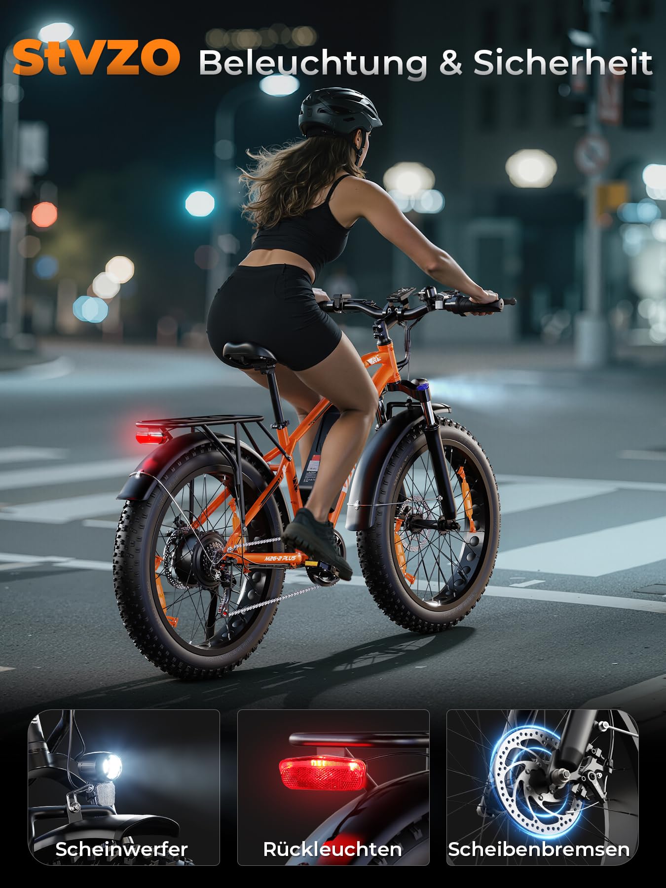 VARUN E Bike, E-Bike Herren mit 26 * 4.0" Fat Tire, 48V 18AH Akku, Bis zu 150 KM, 85Nm 250W Motor, 25KM/H, Offroad Ebike Mountainbike mit 7-Gang, All-Terrain Elektrofahrrad Herren, EU-Konformes