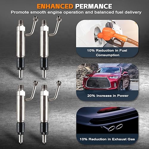 Miniatura 5 de PANGOLIN Y729503-53100 nuevo inyector de combustible 4 PCS para Yanmar Komatsu Engine 4D84E 4D88E 4TNE88 piezas del mercado de accesorios