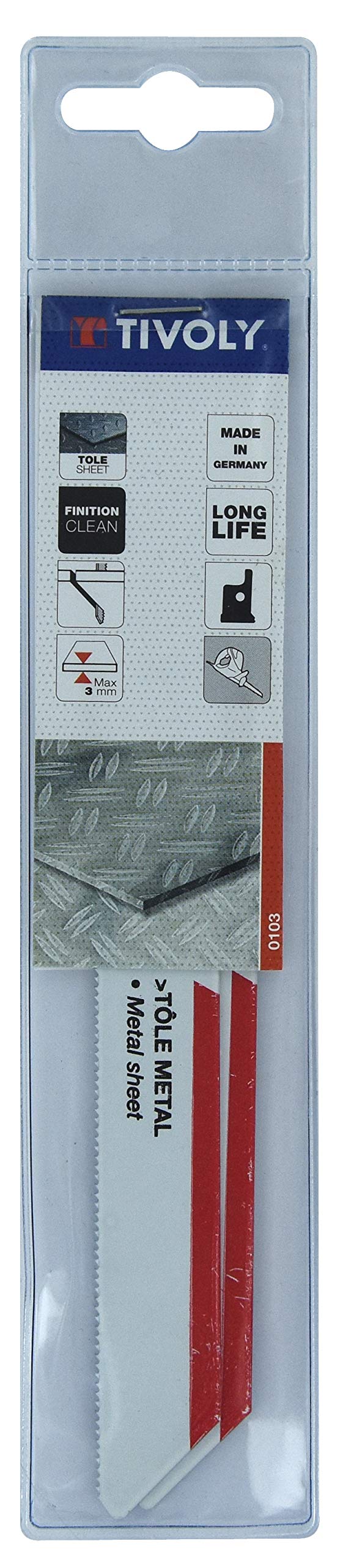 Tivoly XT505820103 Sheet Metal Sabre Saw Blade L150 X2