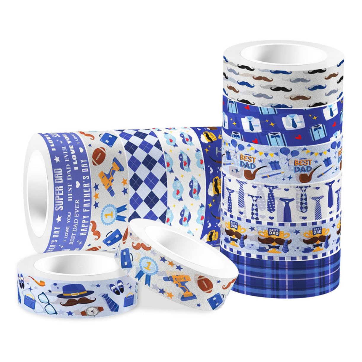Sewroro 48rollen Transparentes Washi Tape Für Basteln Und Scrapbooking Dekorative Klebebänder Für Journale Und Handarbeiten Für Vaterstag