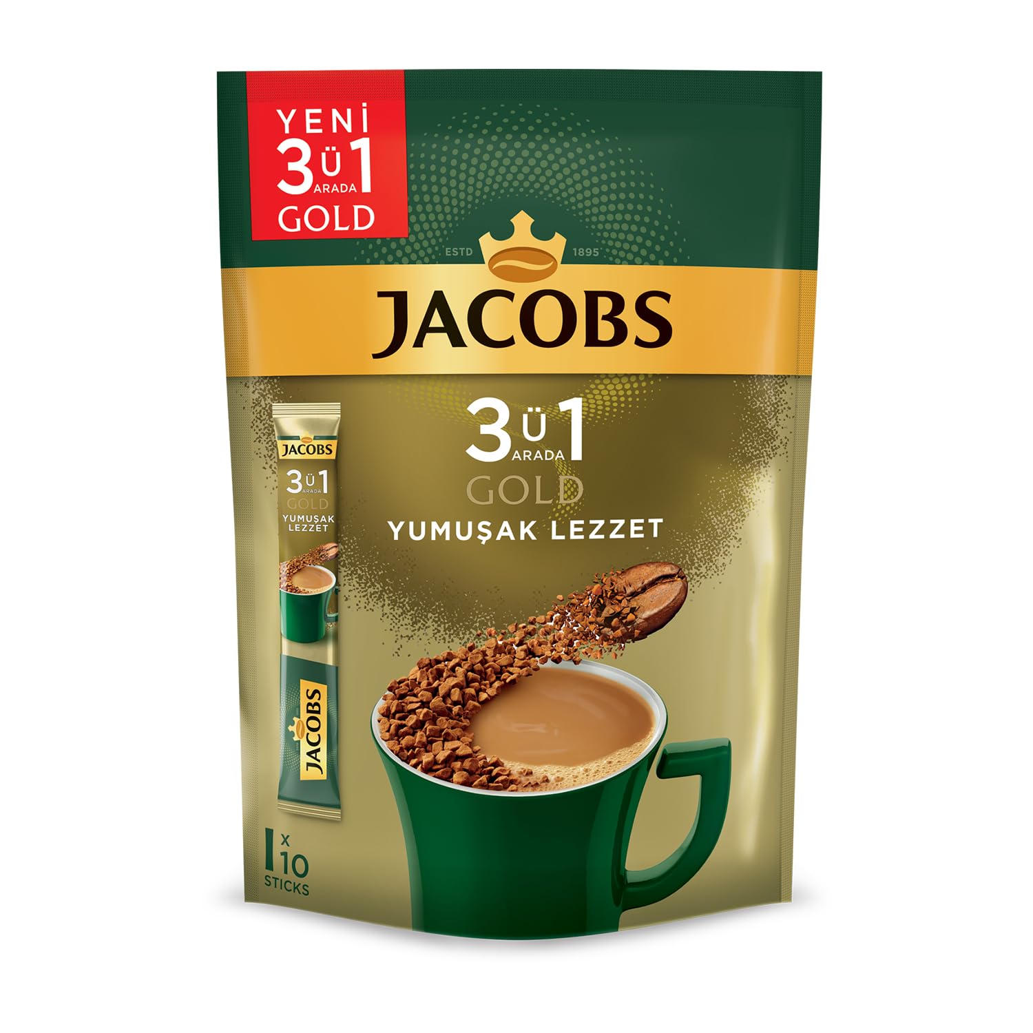 Jacobs 3ü1 Arada Yumuşak 10'lu Paket