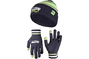 NFL Seattle Seahawks Women's End Zone Knit Hat & Gloves Set - Two-Piece Set