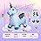 EVERICH TOY Unicorn Bouncy Horses Inflatable Plush Hopping Toy, Bouncing Hopper Animals for Toddlers, Outdoor & Indoor Christmas Toys for Boys Girls, Gift for 1-3 W/Free Christmas Accessories