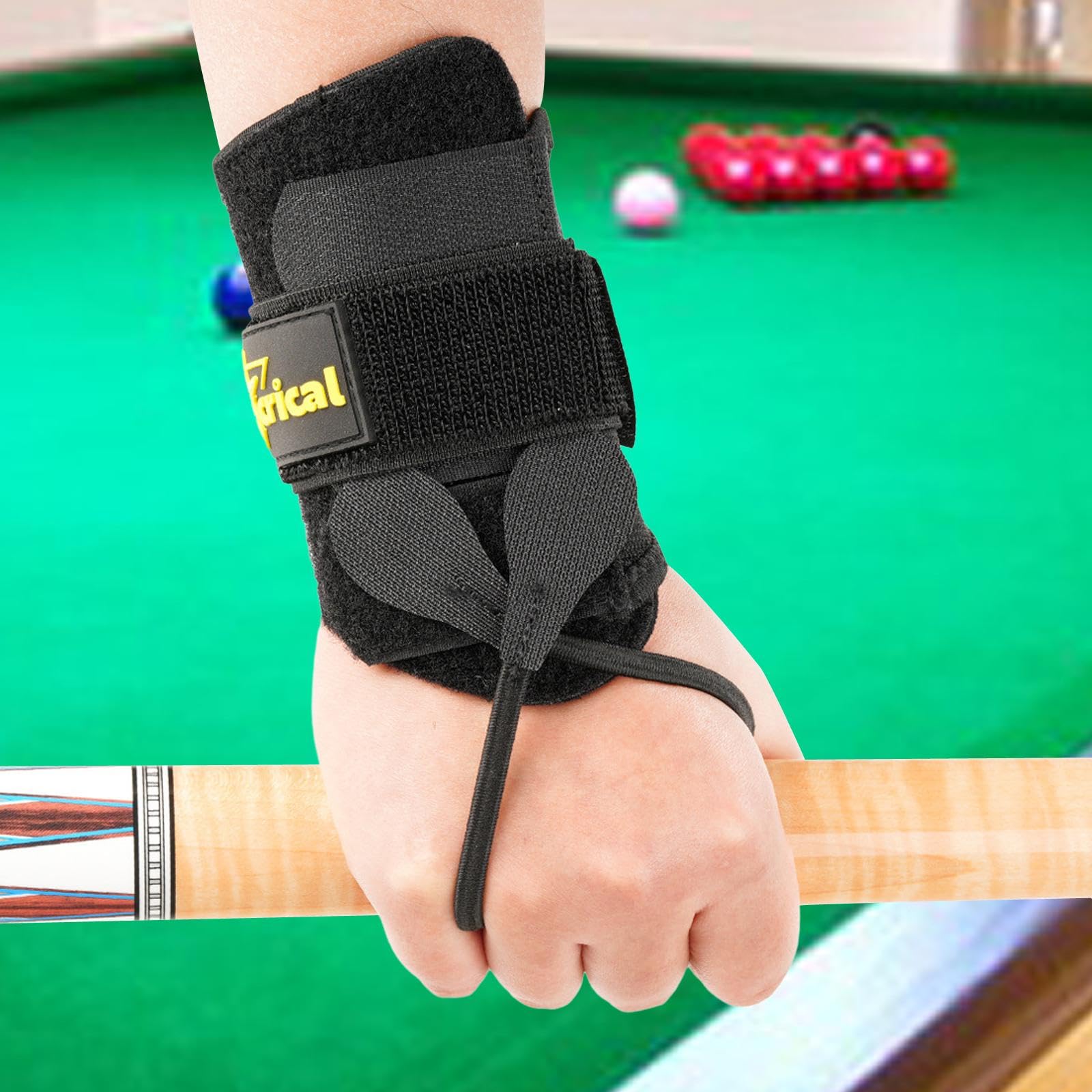 Oshhni Guanti da Biliardo Polsino per Allenamento Accessori Sport Adulti