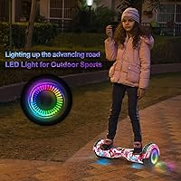 Vista 32 de FLYING-ANT Hoverboard - Hoverboard de 6.5 pulgadas con Bluetooth y luces LED intermitentes, Hover Board para niños y adolescentes