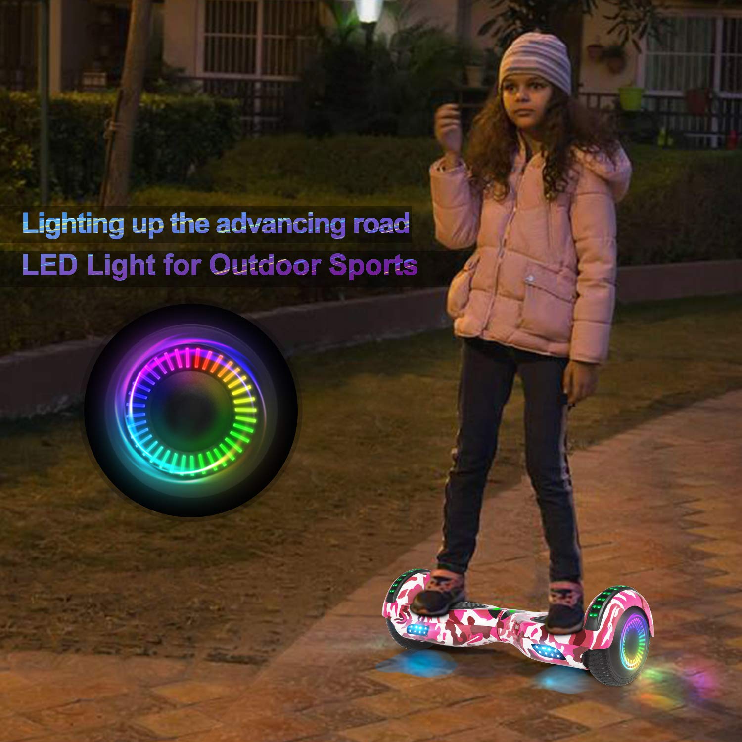 FLYING-ANT Hoverboards - Monopattino elettrico a due ruote, certificato UL, 6,5, con borsa e caricabatterie inclusi