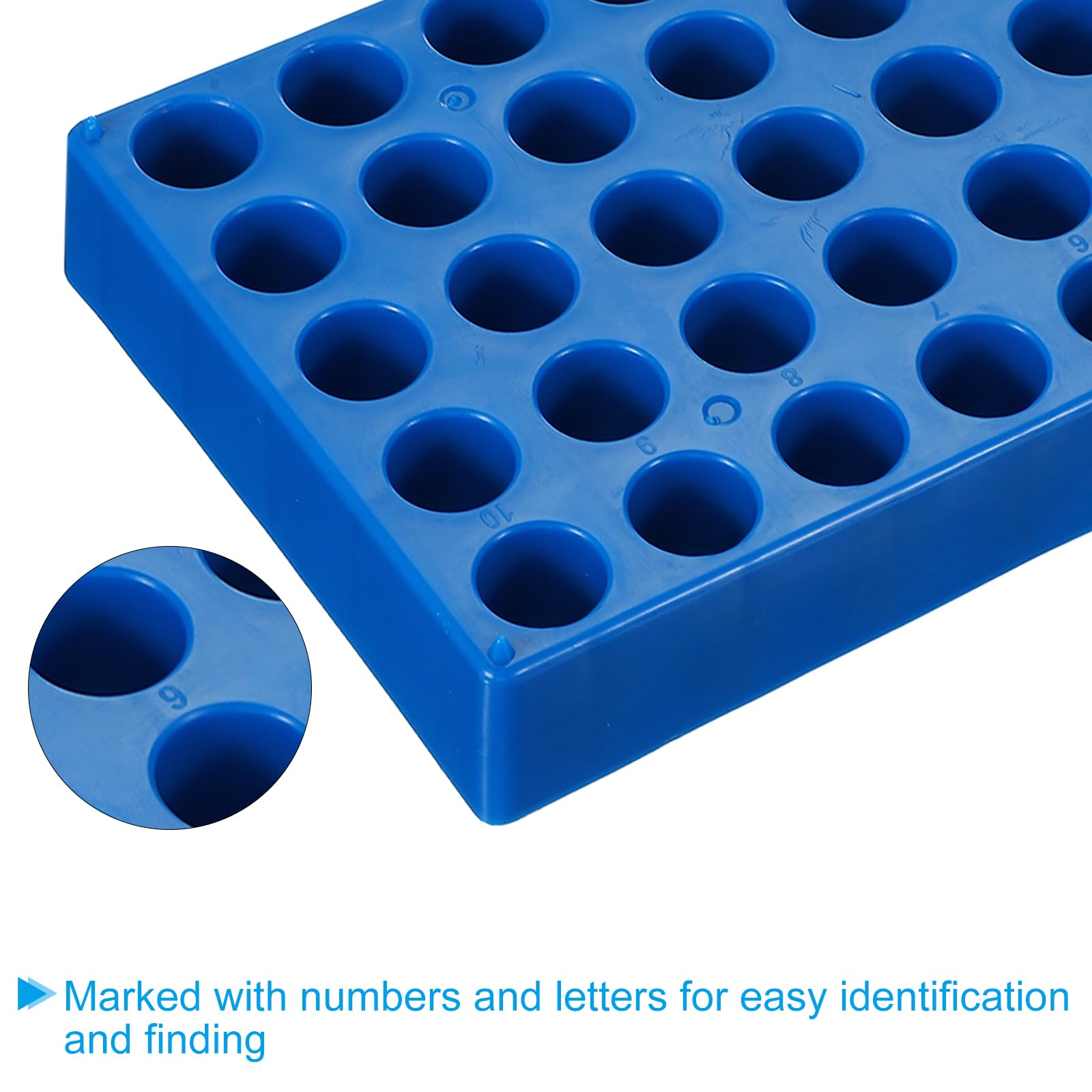 PATIKIL Porta Provette Per Vial Da 4ml, 3 Confezioni Porta Provette Impilabile 50-Pozzi Per Microcentrifuga, Blu