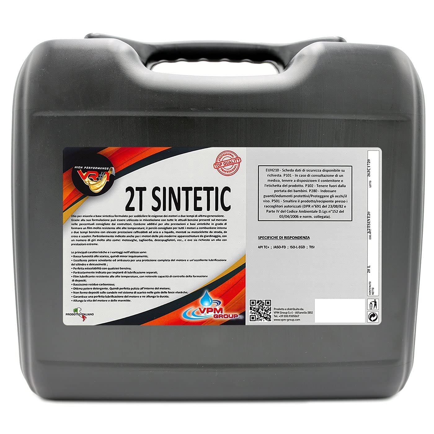Olio motori 2 tempi per attrezzi giardinaggio - Fusto 20 Litri - 2T Sintetic