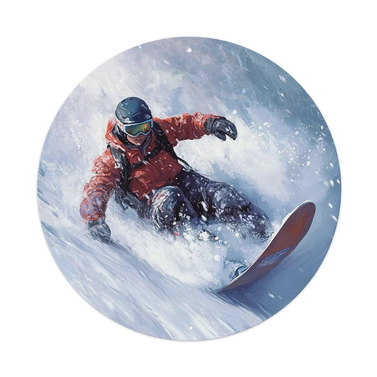 Extreme Sports Snowboard Snowfield Windrider Metal Tin Sign