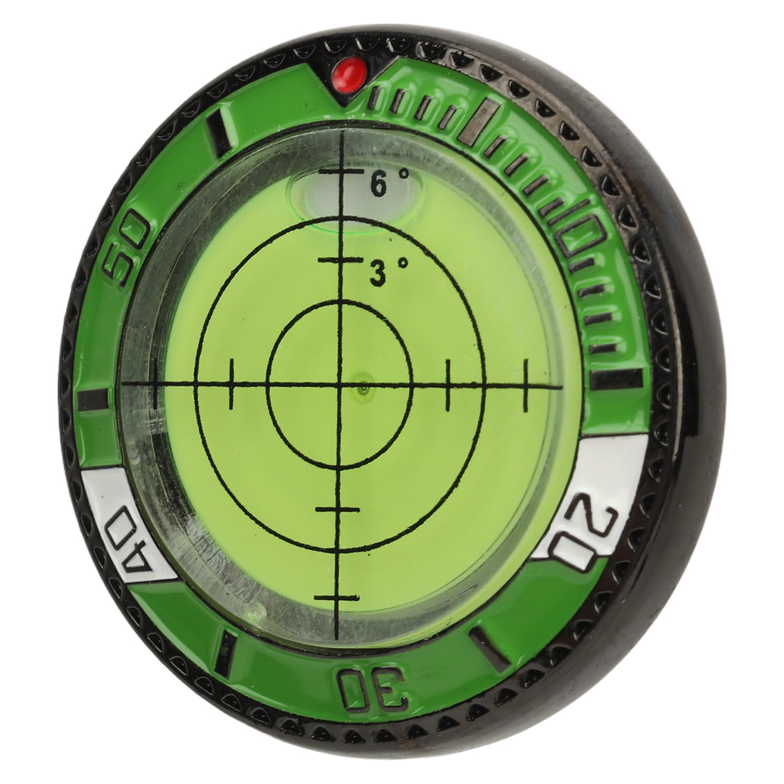 Golf Green Reader Dual Side Putting Aid Ball Marker con Nivel de Burbuja Accesorio Portátil Preciso para Burbuja Horizontal de Alta Precisión, Accesorios Putt Tool Hat Clip
