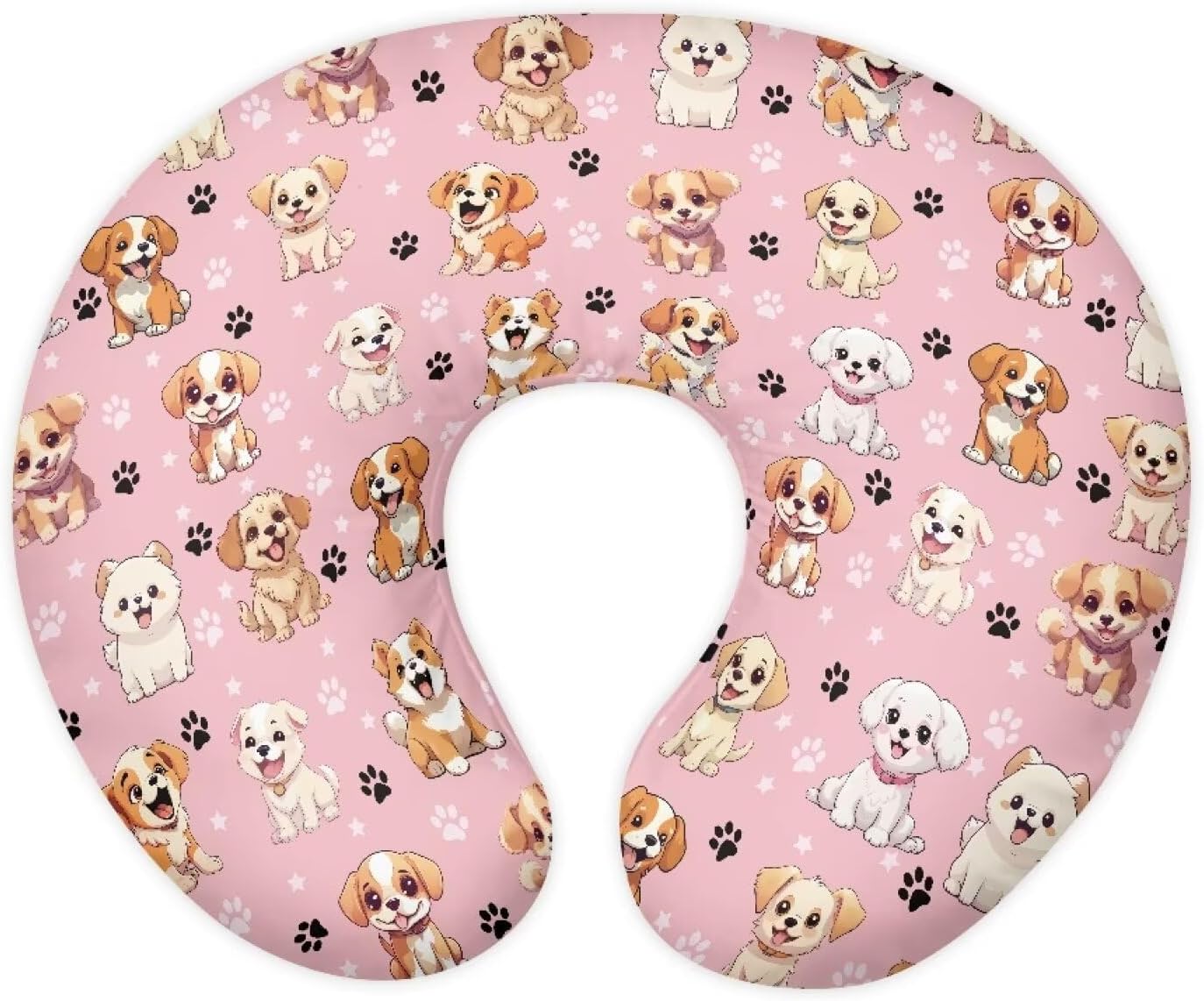 XYZCANDO Cute Puppy Baby Nursing Pillow Cover for Infant Boys and Girls Stretchy Washable Case for Bottle & Breastfeeding Pillow Baby Shower Gift Machine Washable