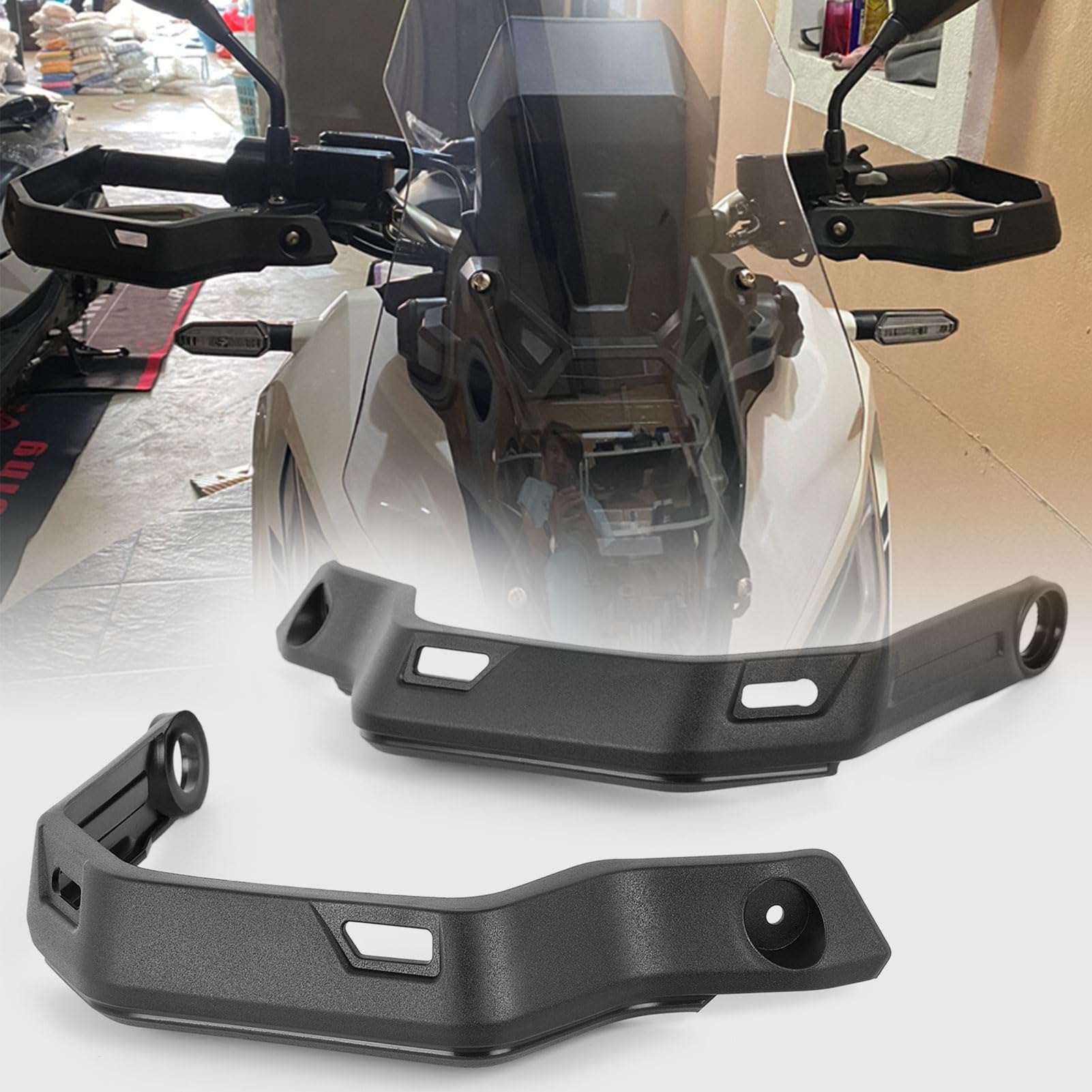 WOOGA Moto Handguard Guidon Main Garde Protecteur Protecteur d'embrayage de frein pour HO&N&DA X-ADV 750 21-25 XL750 Transalp 23-25 CRF1100L Africa Twin/Adv Sports 2020-2025 (Noir-Standard)