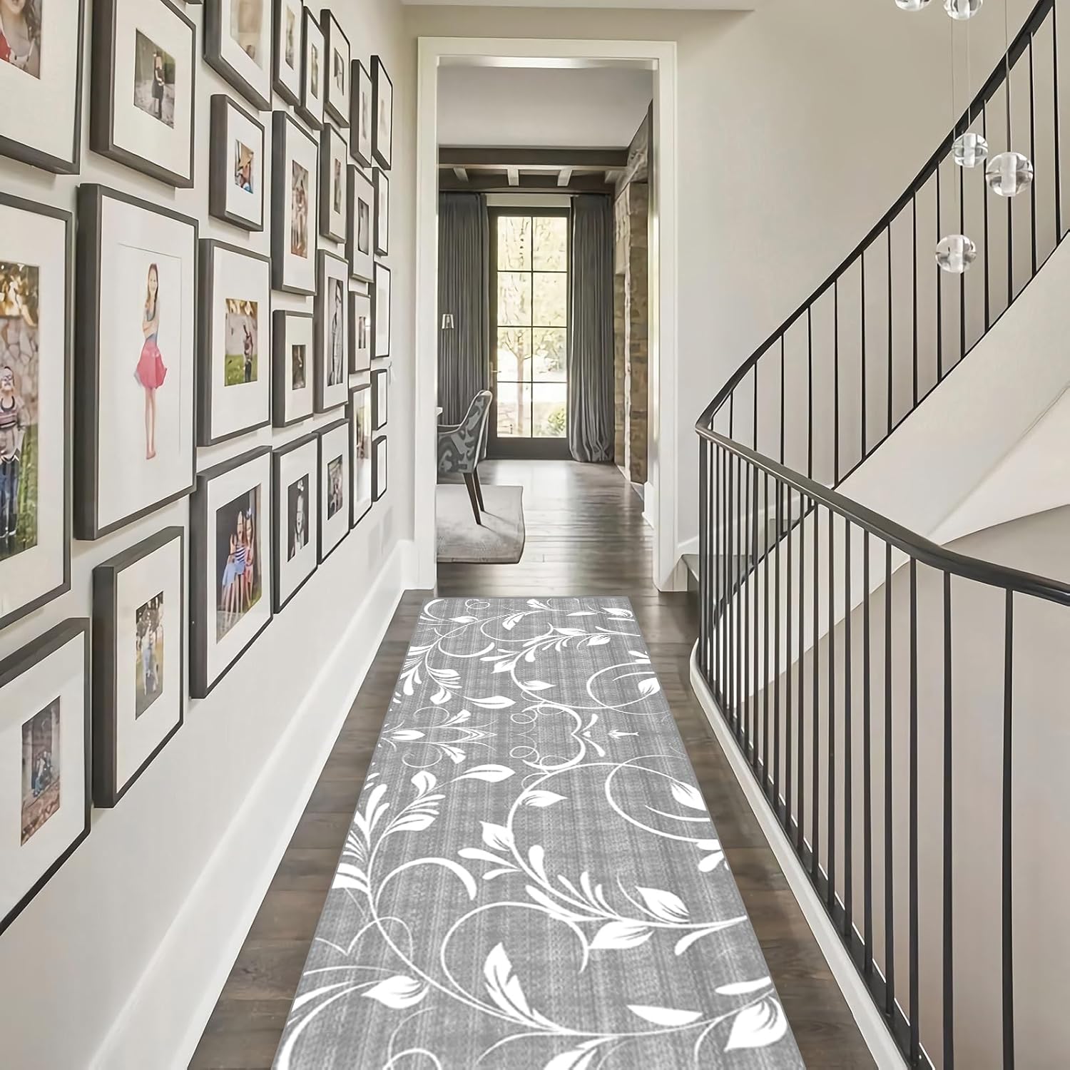 Runner Rug for Hallway 1'8"x2'7" Non Slip Area Rug Runner for Living Room Washable Vintage Doormat Runner Rugs Floor Carpet for Entryway Bedroom Doorway Indoor Office