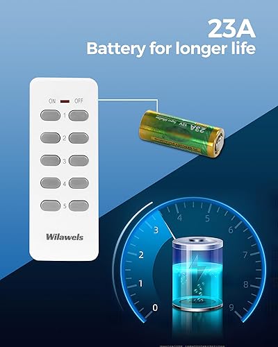 Miniatura 8 de Toma de control remoto, interruptor de luz remoto inalámbrico, interruptor de salida eléctrico programable para lámpara, luz, ventilador,