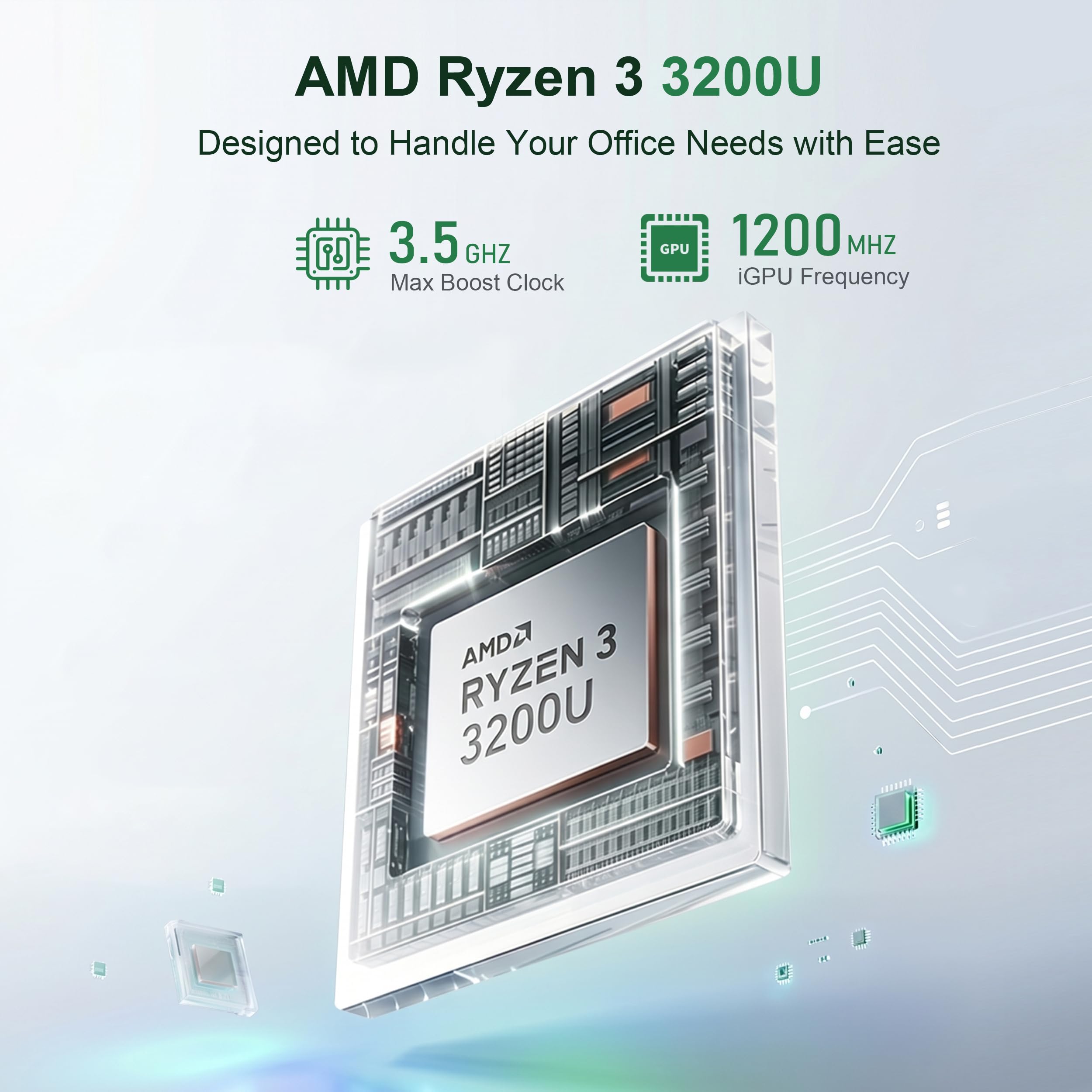 Beelink EQR6 Çift LAN Mini PC AMD Ryzen 7 7735HS, 24GB DDR5 500GB