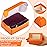 Zonon 30 Pcs Soap Boxes for Homemade Packaging, Mini Kraft Treat Boxes with Window for Bakery Candy Soap Making Gift Packaging(3.7 x 2.6 x 1.37 Inch,Orange)