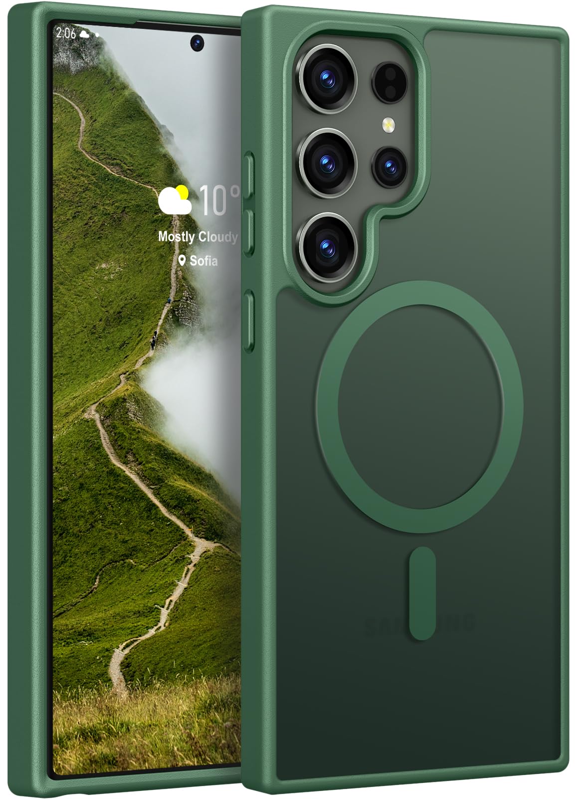 Rayboen for Samsung Galaxy S23 Ultra Case Magnetic, [Compatible with Magsafe] Protective Skin Finish Matte Phone Cover for Samsung S23 Ultra with