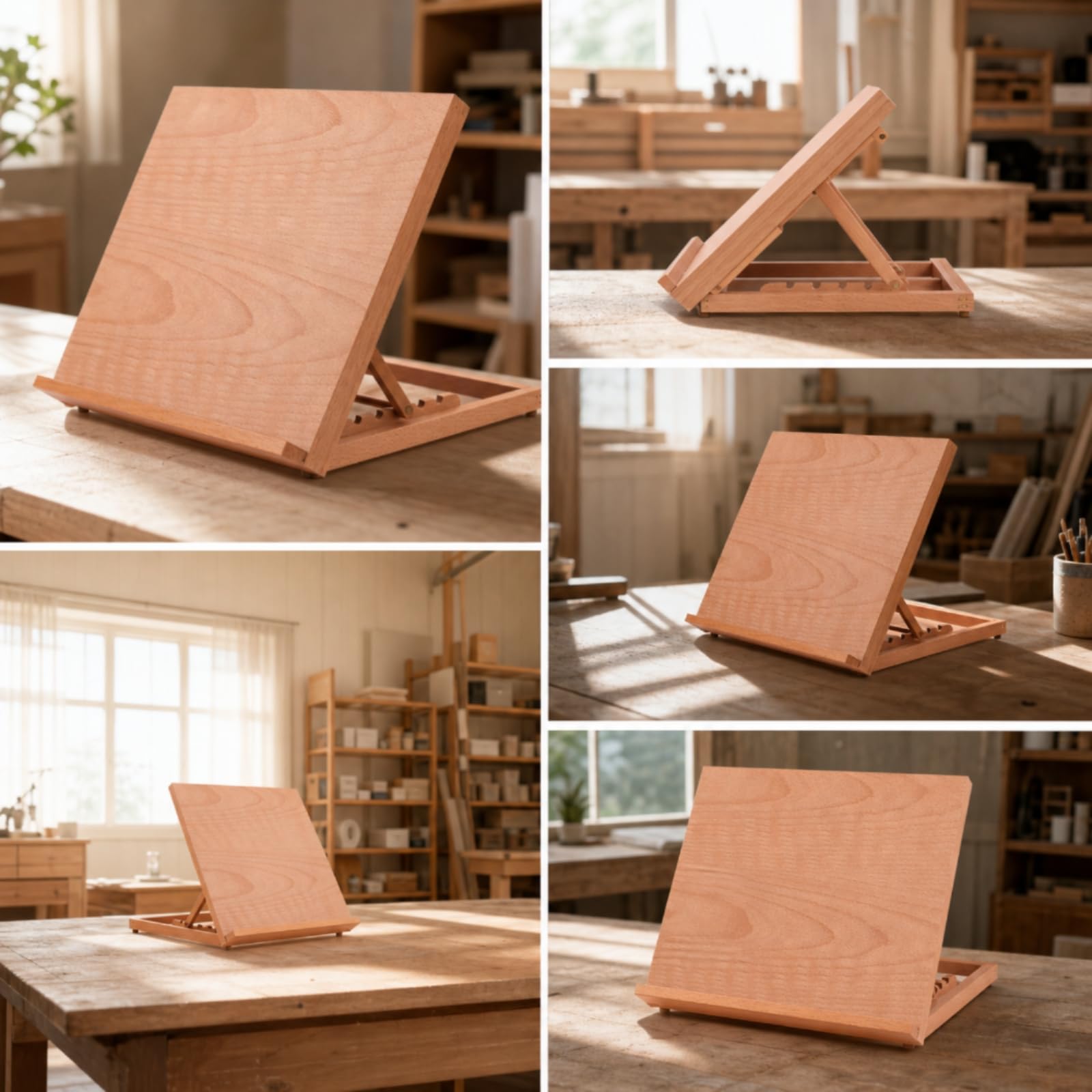 Caballete para Mesa Plegable Compacto Tablero Dibujo con Dimensiones Soporte Versátil para Artistas
