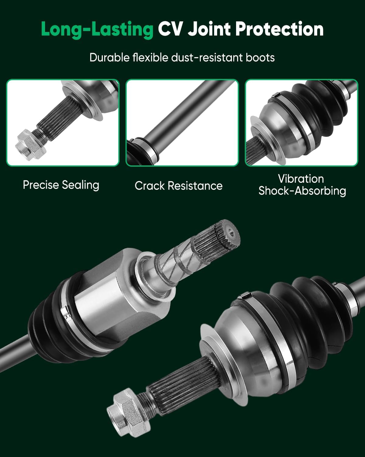 Front Left Right CV Axle Shaft Assembly Fits 2009-2013 for Subaru Forester 2011-2014 for Subaru Impreza 2012-2014 for Subaru WRX 2013-2014 for Subaru XV Crosstrek 66-7381,2PCS