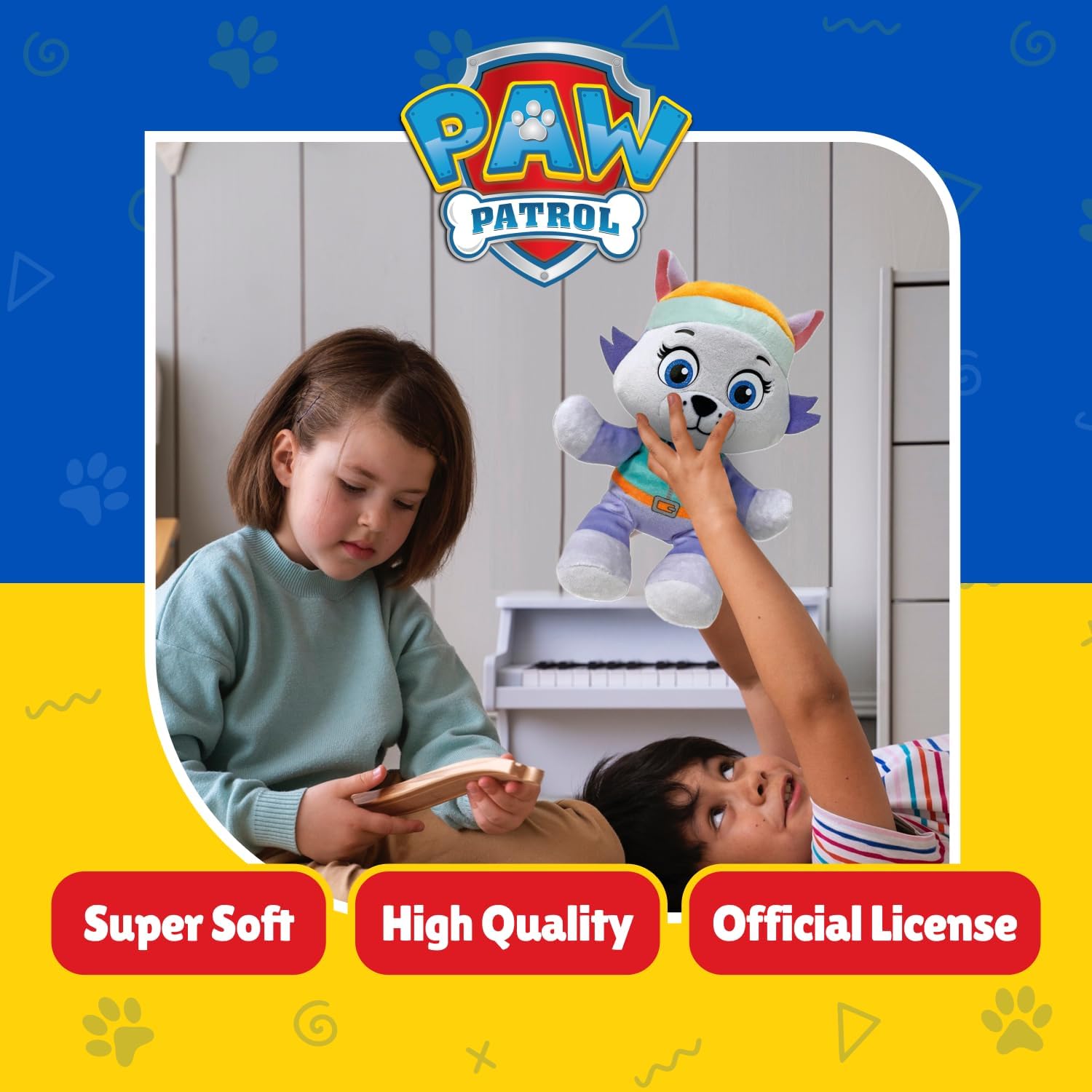 Ty - Paw Patrol Collection, Everest, All The Heroes of The Puppy Team in Floppy Version, Soft Plush to Collect, Gift Idea for Young and Old - 20 cm - T44015