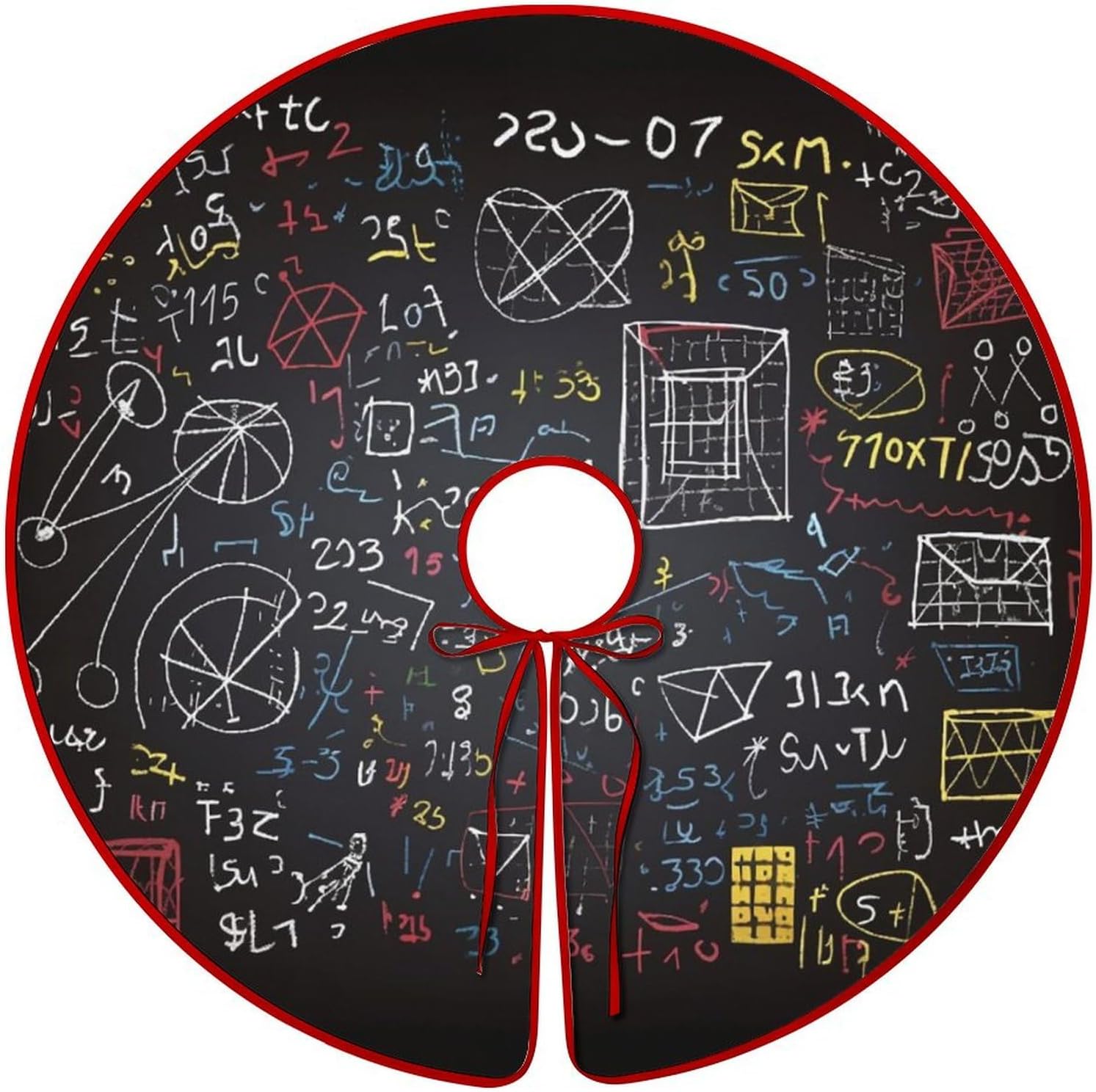 Christmas Tree SkirtMathematics and Physicsclassic Fashion Tree Skirt Painted Multifunctional Christmas Tree Skirt