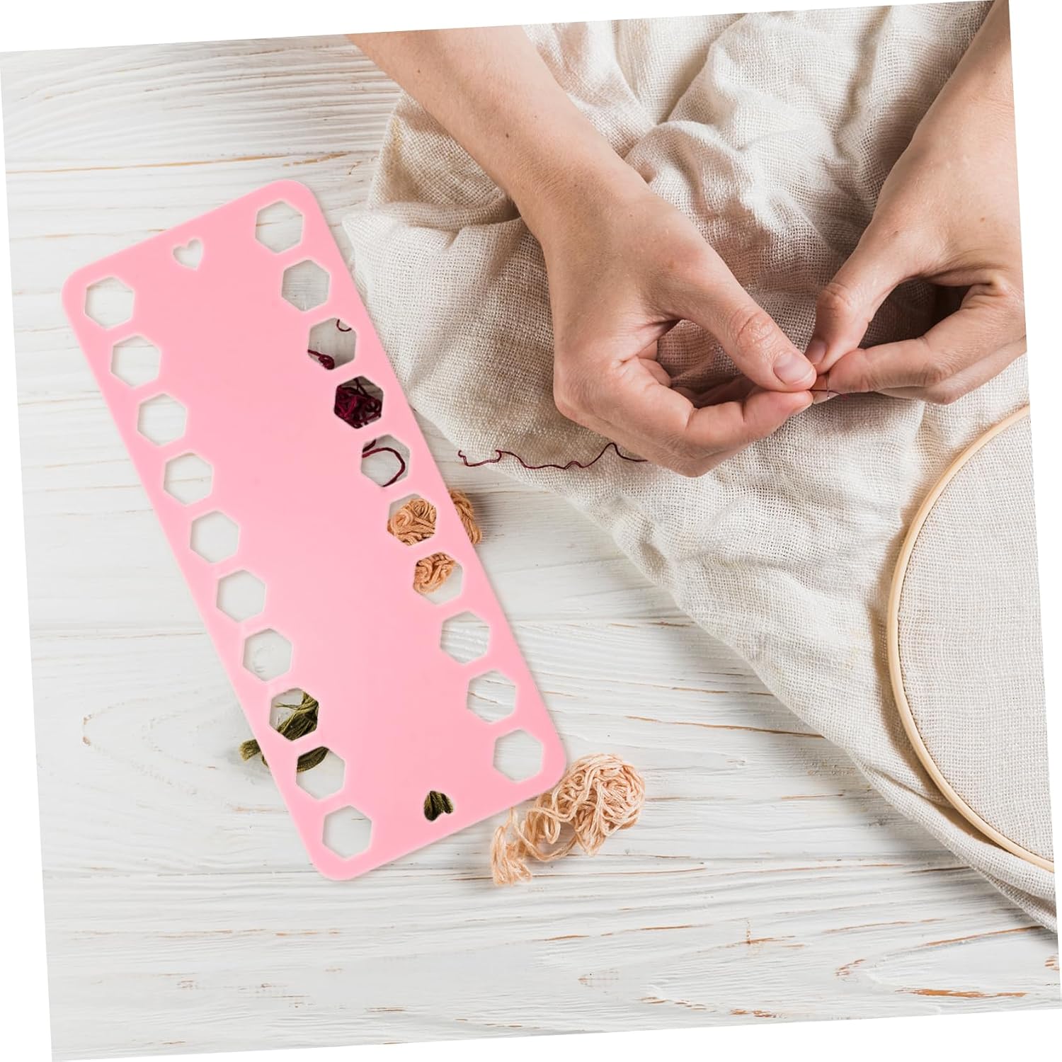VILLFUL 5pcs Plastic Thread Organizer for Embroidery Cross Stitch Floss Holder Thread Storage Winding Board Embroidery Accessories Floss Organizer