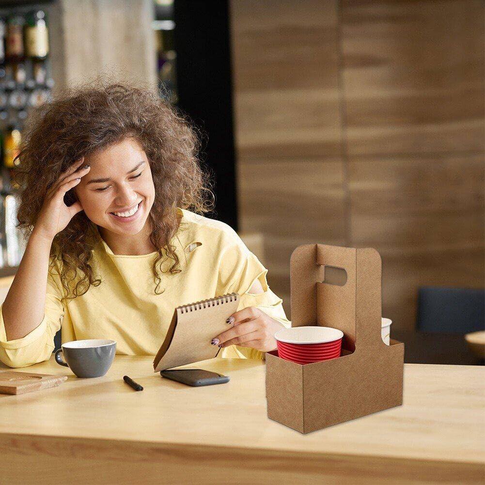 2 Vassoi Porta-tazze Da Caffè, Porta-tazze Da Asporto, Porta-tè Al - Foto 10