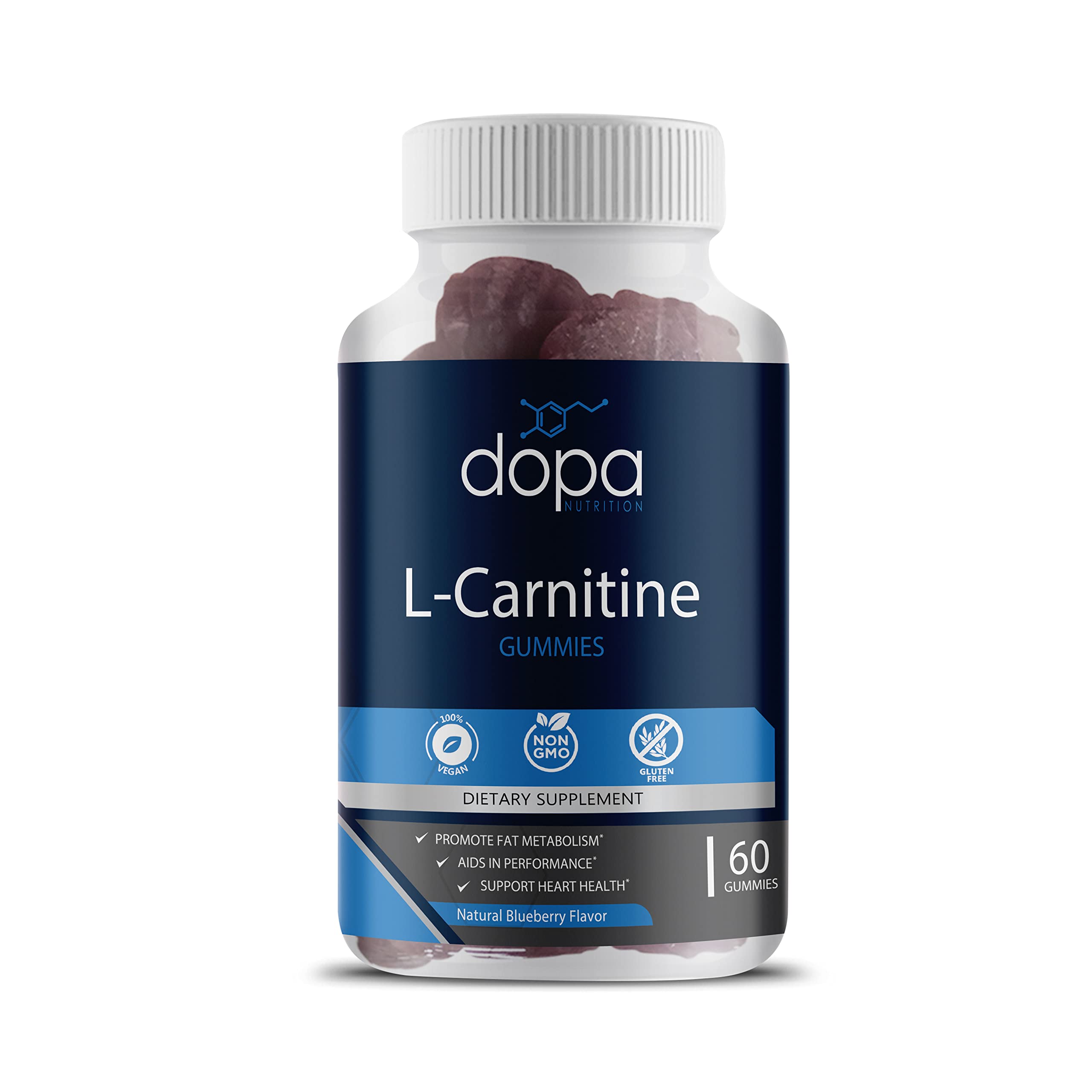 Amazon.com: Dopa Nutrition Gomitas de L-carnitina de 500 mg | Suplemento de  tartrato de carnitina L para mujeres y hombres | Sin OMG, veganas, sin  gluten