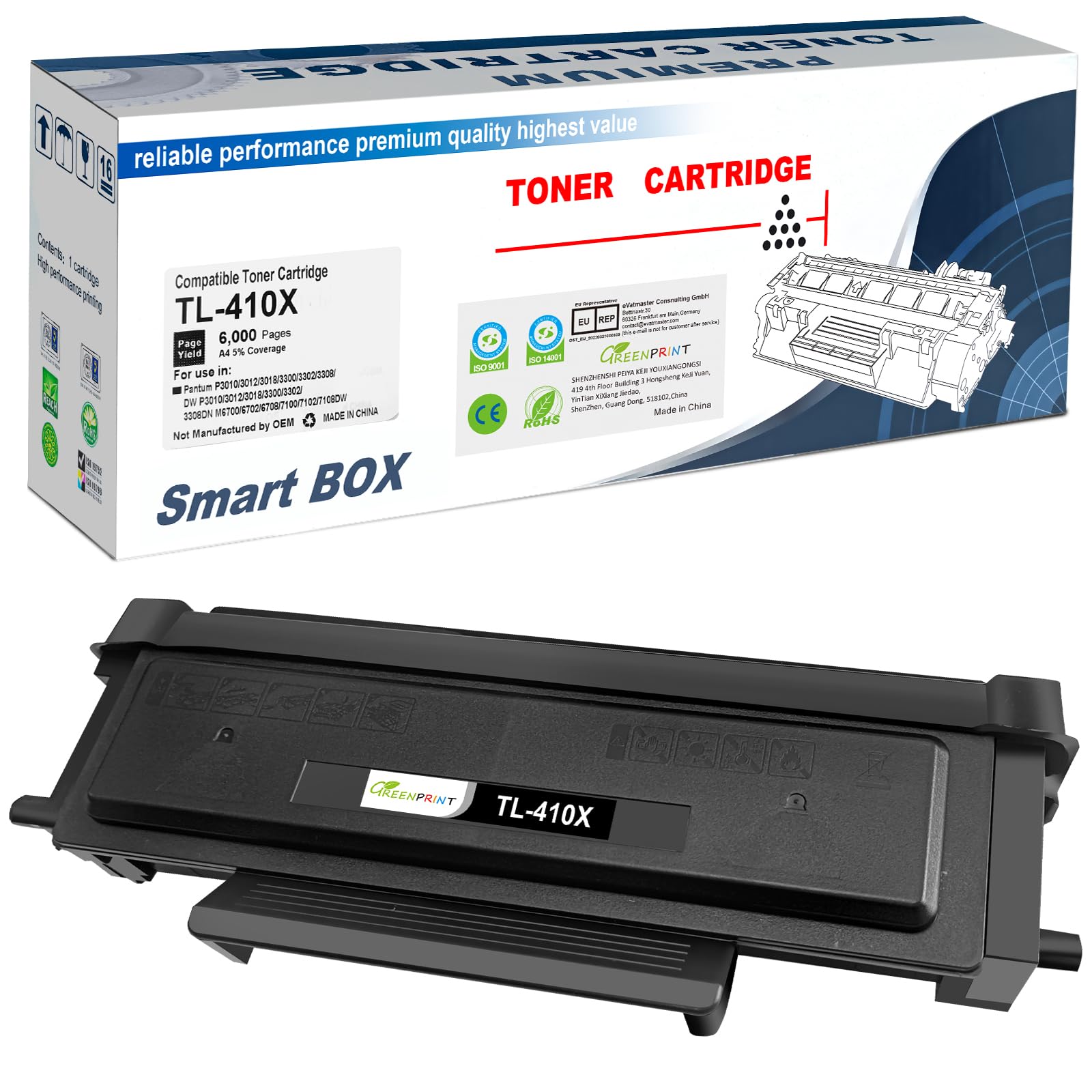 Cartuccia Toner Compatibile TL-410x ( TL-410 TL-410H ) 6000 Pagine Alta Casatura per P3010DW P3010DN M7100DW M7100DN P3300DW P3300DN M6708DW M6708DN M7108DW M7108DN M6808FDW M7208FDW M7308FDW