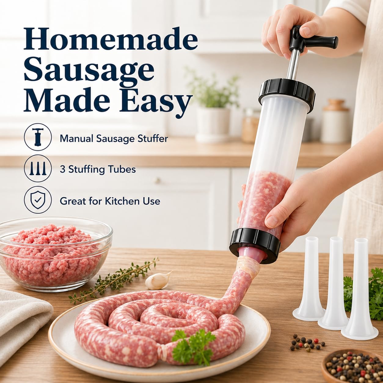 Homemade Sausage Maker - DIY Sausage Stuffer -4