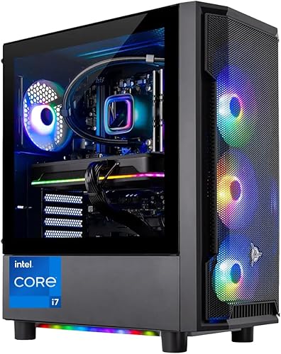 Skytech Gaming Shadow Desktop PC, Intel i7 14700F 2.1 GHz (5.3GHz Turbo), NVIDIA RTX 5060 Ti 16GB, 1TB Gen4 NVMe SSD, 16GB DDR5 RAM 5200, 650W Gold PSU, 360mm ARGB AIO, Wi-Fi, Win 11
