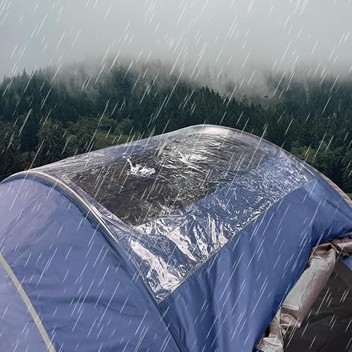 Miniatura 10 de AYAMAYA - Tiendas de campaña emergentes para 4 personas  Tienda de campaña familiar instantánea impermeable con tragaluz y mosca de lluvia