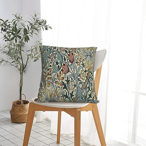Miniatura 3 de William - Fundas de almohada 8 Morris con diseño floral de 18 x 18 pulgadas, almohada estética para dormitorio, funda de almohada decorativa de