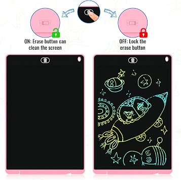 3 Pack 12 Inch LCD Drawing Tablet Kid, Reusable, Blue Pink Purple