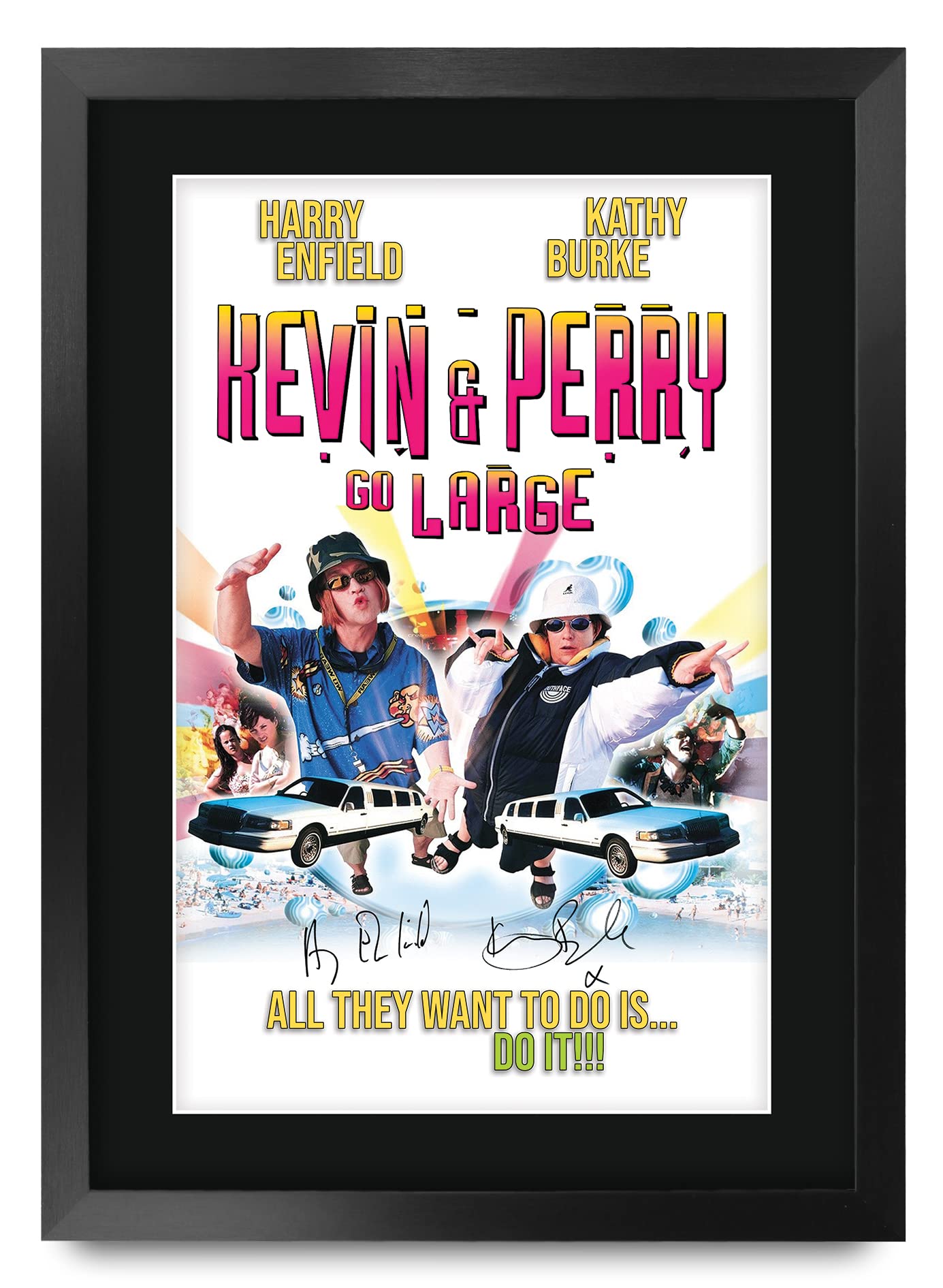 HWC Trading A4 Harry Enfield & Kathy Burke Kevin & Perry Cadeaux Imprimé Signé Autographe Photo Pour Les Fans D'émissions De Télévision - A4