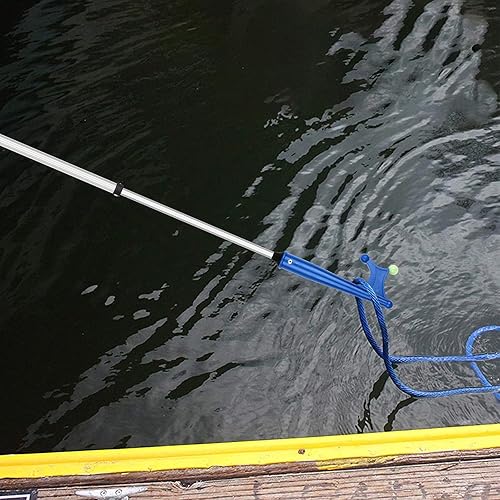 Miniatura 5 de SAN LIKE Boat Hooks for Docking Extension Pole Hook Telescopic Boat Pole with Luminous Bead, Lightweight Floating, Non-Slip Rubber Handle, Durable &