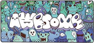 Mouse Pad Extended Large Gaming Mouse Pad Graffiti Anime Mouse pad Computer Keyboard Mousepad Mouse Mat Office Mousepad for Laptop, Computer & PC (B-35.4"x15.7")