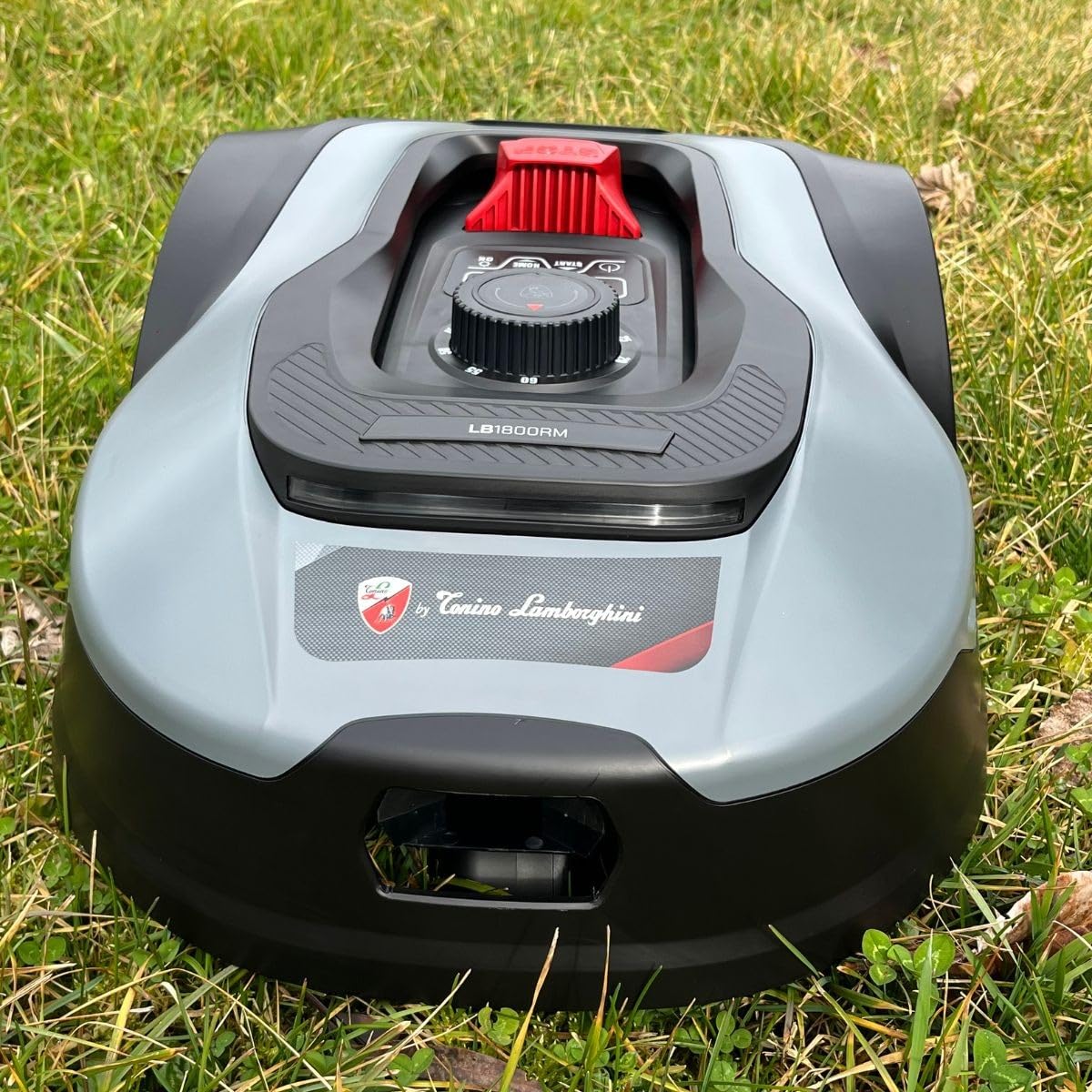 Tonino Lamborghini - Robot Tondeuse Gazon Autonome Coupe Ø18cm Fil Périphérique Délimitation Précise Jardin 500m² - Pilo — vue 3