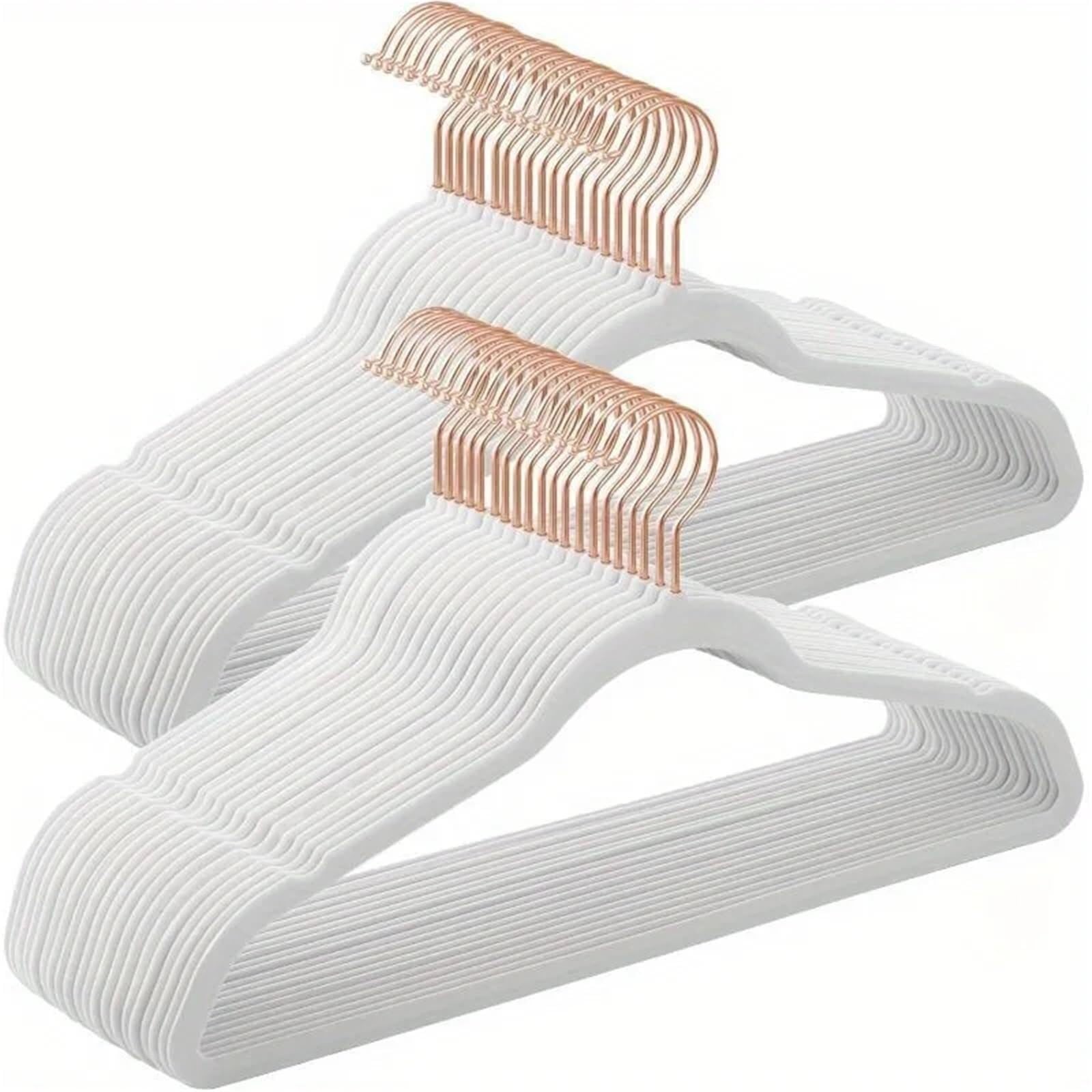 KleiderbüGel Samt 50er-Pack Samt-Kleiderbügel, rutschfest, Ultradünn, Platzsparend for Mäntel, Hemden, Kleider, Hosen Und Krawatten