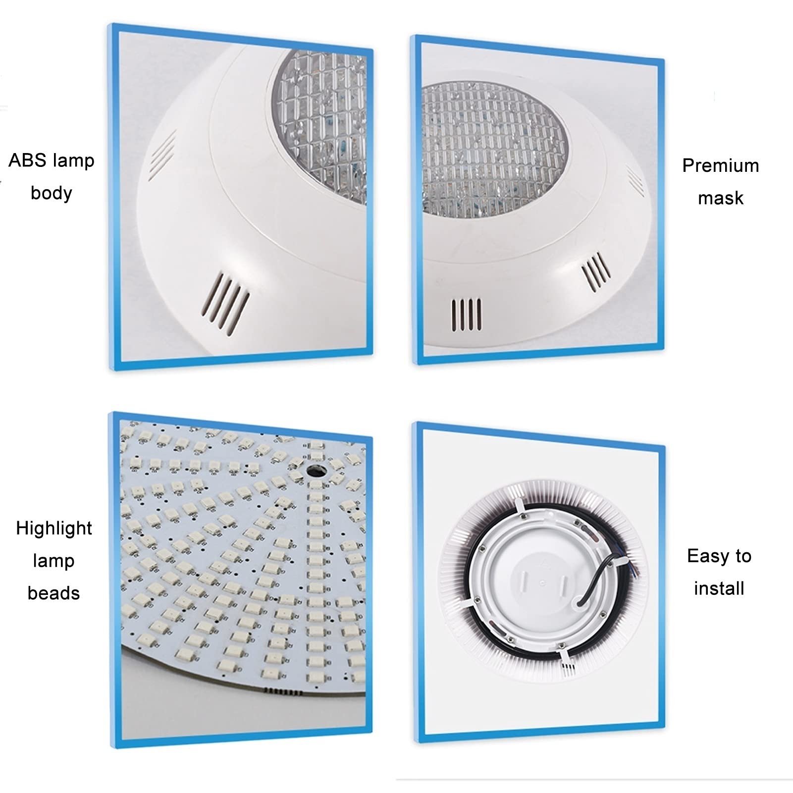 Luce for Piscina a LED RGB 54w IP68 Impermeabile a Bassa Tensione 12V Illuminazione for Paesaggio subacqueo Colorata con Controllo