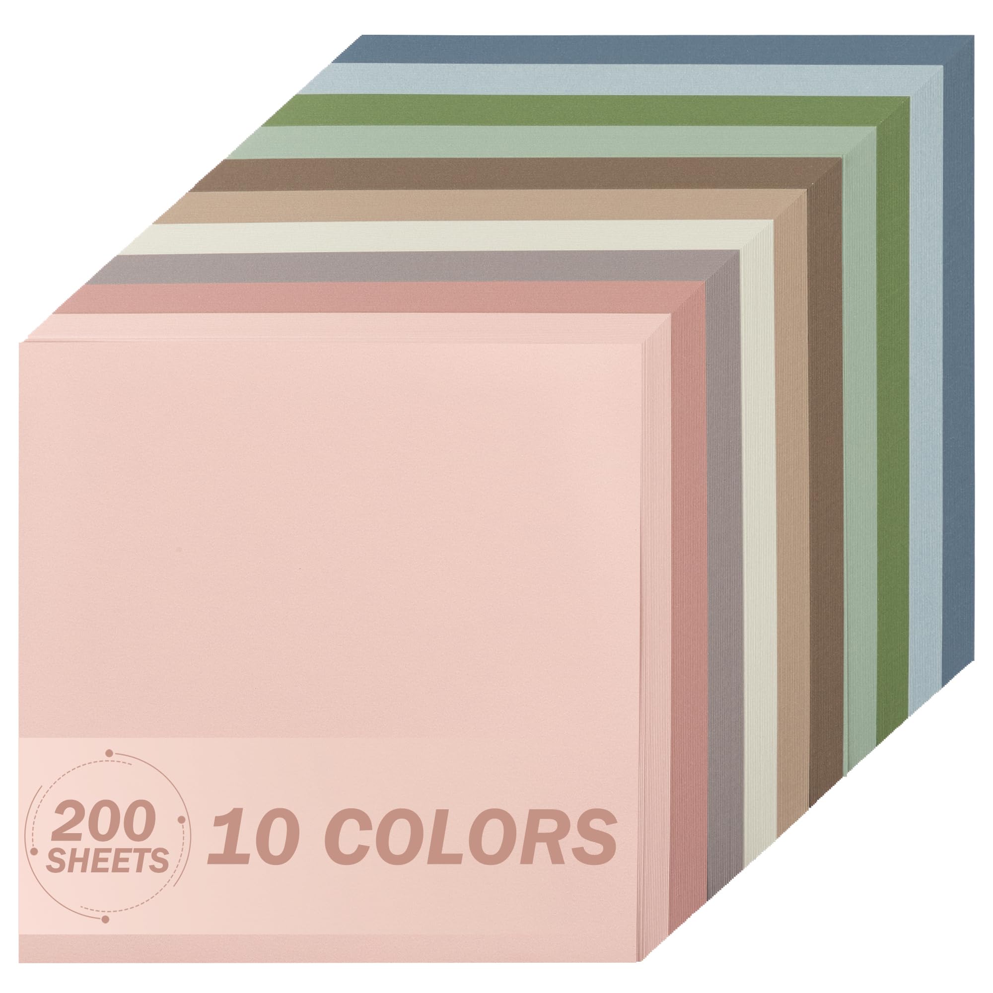 15×15cm Morandi Origami Paper 10 Colours 200 Sheets 80gsm — image 1