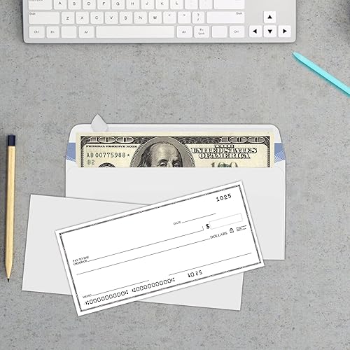 Miniatura 7 de Sobres de una sola ventana 750#10, sobres de seguridad autosellados PANDRI - Patrón de tinte de seguridad para facturas QuickBooks, declaraciones