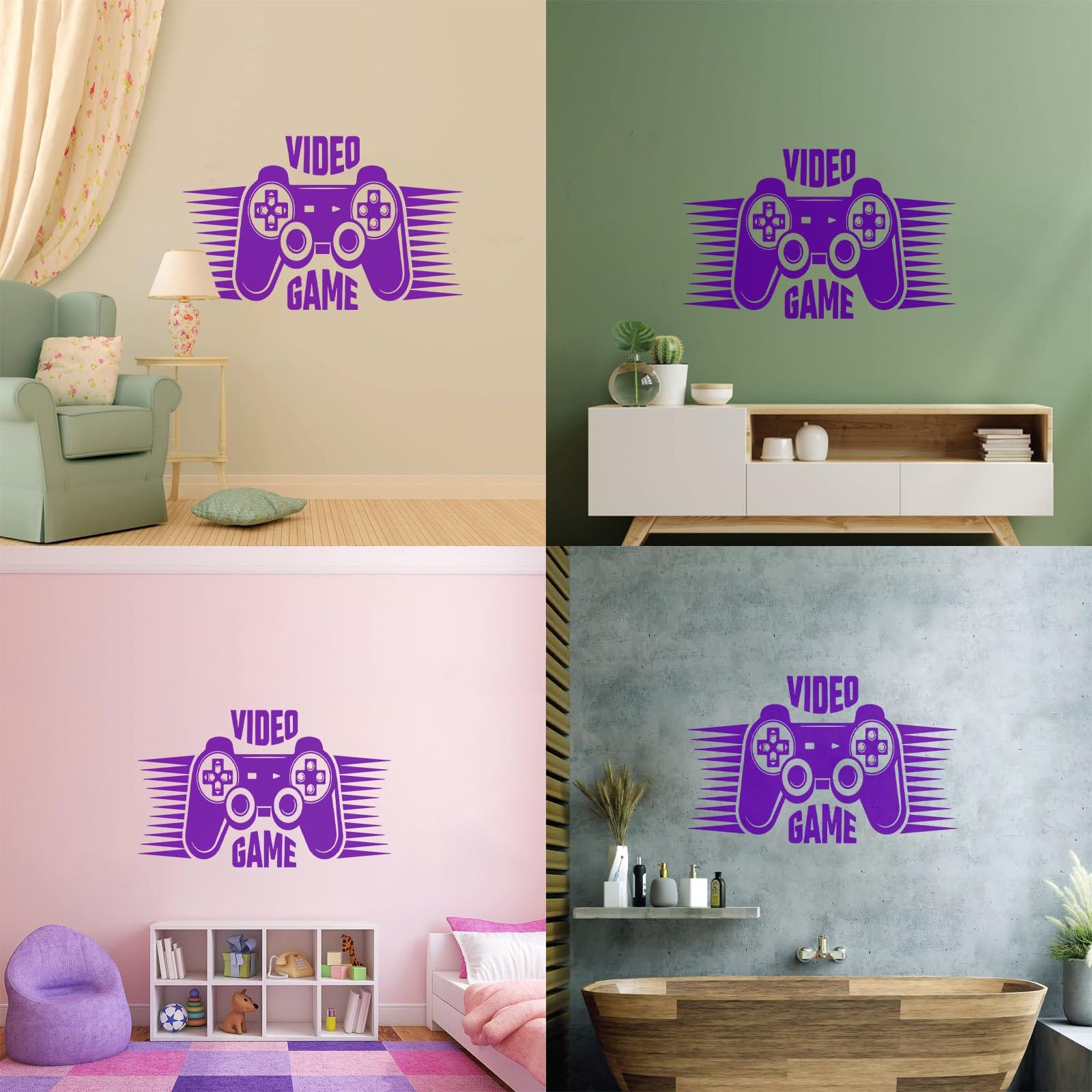 Game Room Decor Game Wall Decal Eat Sleep Game Video Game Wall Sticker Vinyl Gamer Room Decoration Gamer Gaming Sticker Small - 26x42cm - Image 3