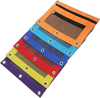 Ciieeo 6 Peças Porta-Lápis Porta-Lápis Sacos De Lápis Clipes Fichários Máscara Para Os Olhos Estojo Fichário Porta-Canetas Bolsos Antolhos Venda Suporte De Arquivo Adesivo Anel Saco De