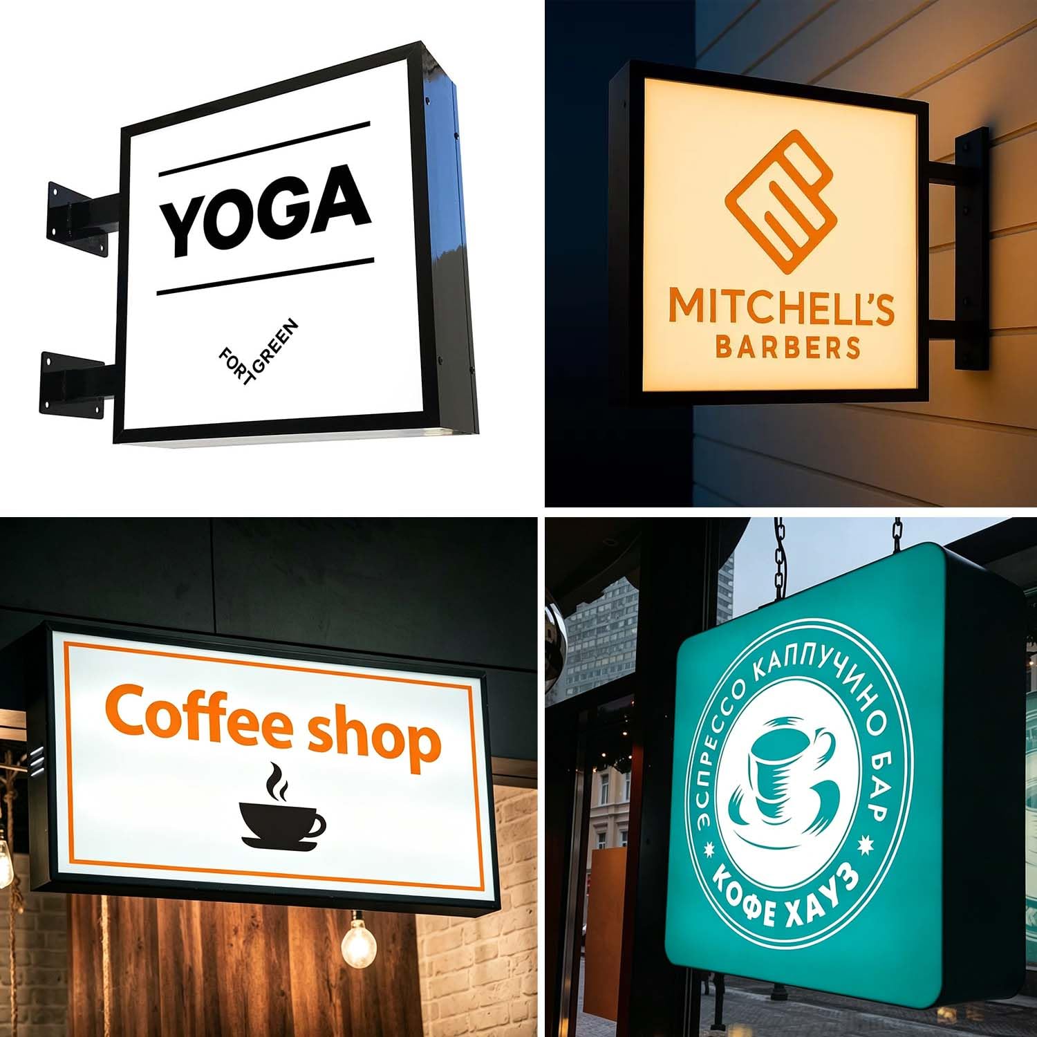 Insegna Luminosa Personalizzata Quadrata con Logo, Light Box LED Personalizzato per Negozio, Bar, Ristorante, Ufficio, Vetrina e Attività Commerciali
